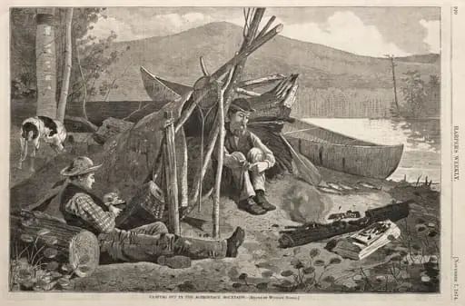 Camping Out in the Adirondack Mountains, by Winslow Homer