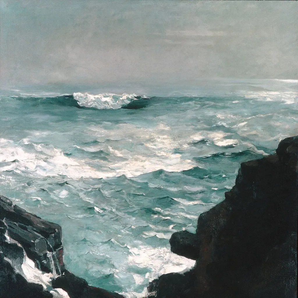 Cannon Rock, by Winslow Homer, oil, 1895