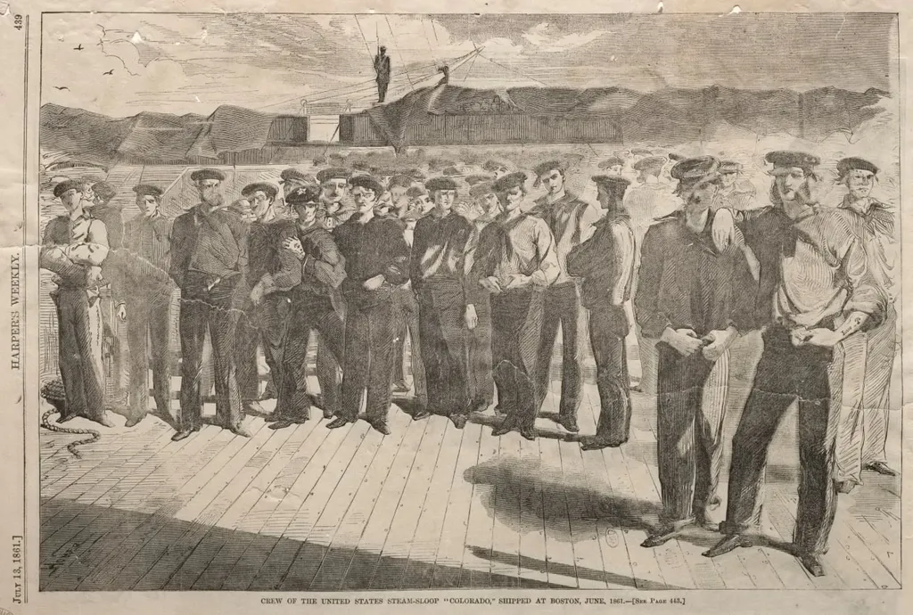 Crew of the United States Steam-Sloop "Colorado," Shipped at Boston, June 1861, by Winslow Homer, 1861