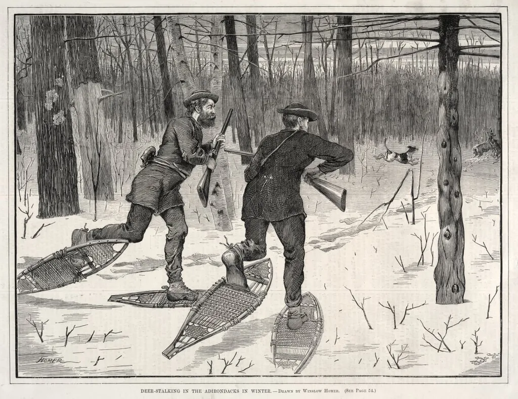 Deer Stalking in the Adirondacks in Winter, by Winslow Homer, 1871
