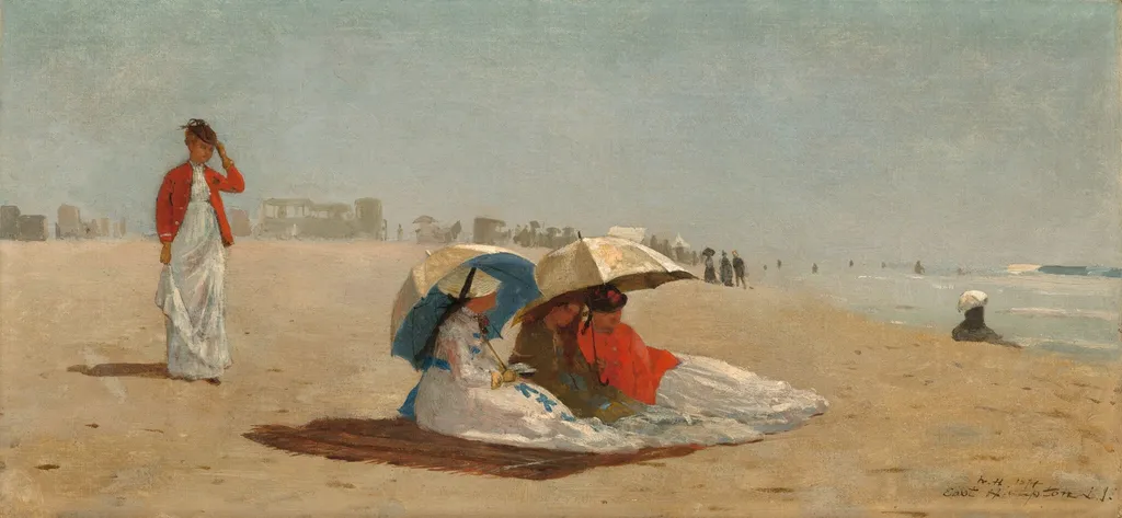 East Hampton Beach, Long Island, by Winslow Homer, oil, 1874