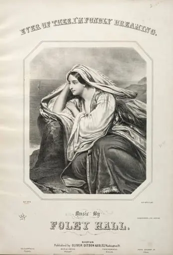 Ever of Thee, I'm Fondly Dreaming - Sheet Music Cover, by Winslow Homer