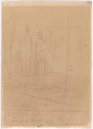 Grant and Lincoln at City Point, Virginia [recto], by Winslow Homer