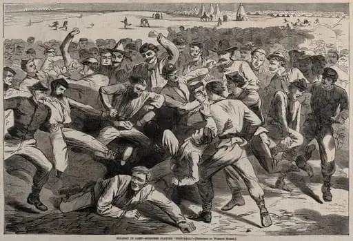 Holiday in Camp - Soldiers Playing "Foot-Ball", by Winslow Homer