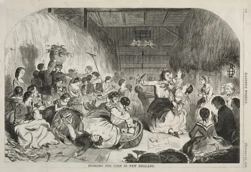 Husking the Corn in New England, by Winslow Homer
