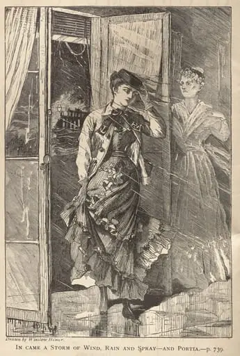 In Came a Storm of Wind, Rain and Spray - and Portia, by Winslow Homer
