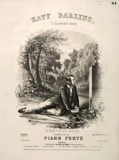 Katy Darling - Sheet Music Cover, by Winslow Homer