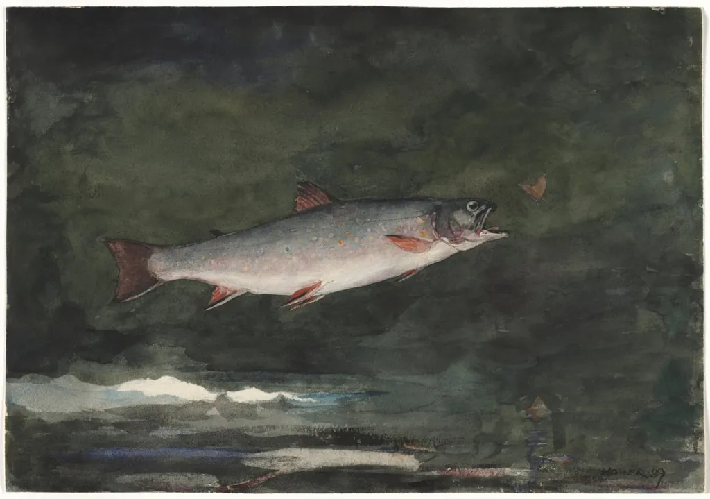 Leaping Trout, by Winslow Homer, 1889