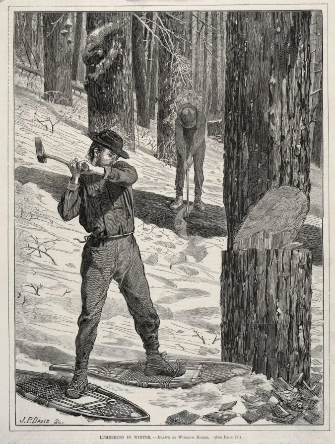 Lumbering in Winter, by Winslow Homer, 1871