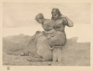 Mending the Tears, by Winslow Homer