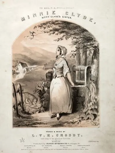 Minnie Clyde - Sheet Music Cover, by Winslow Homer