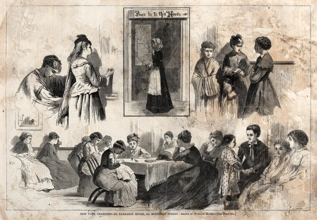 New York Charities - St. Barnabas House, 304 Mulberry Street, by Winslow Homer, 1874
