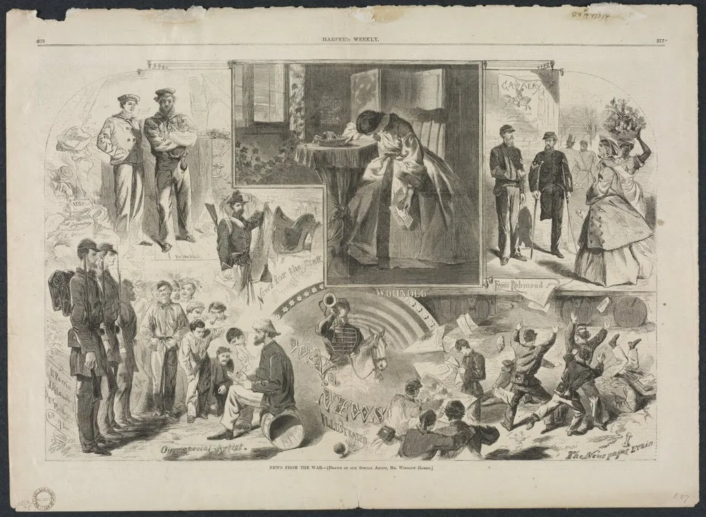 News from the War, by Winslow Homer, 1862
