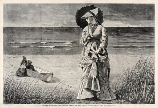 On the Beach - Two are Company, Three are None, by Winslow Homer