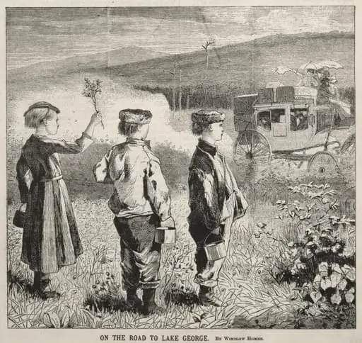On the Road to Lake George, by Winslow Homer