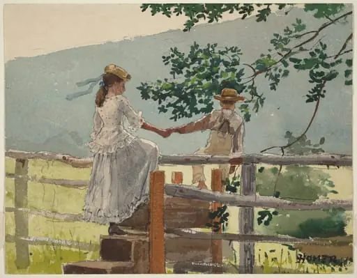On the Stile, by Winslow Homer