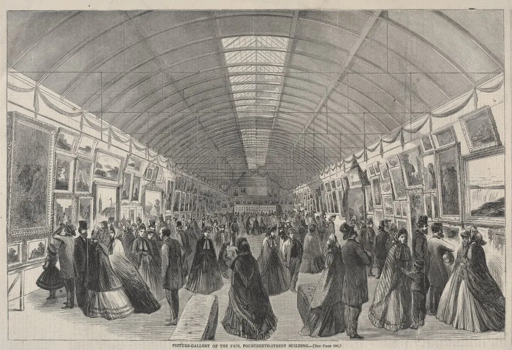 Picture Gallery of the Fair, Fourteenth Street Building, by Winslow Homer, 1864