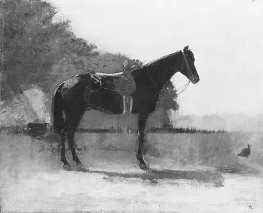 Saddle Horse in Farm Yard, by Winslow Homer
