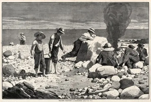 Seaside Sketches - A Clam-Bake, by Winslow Homer