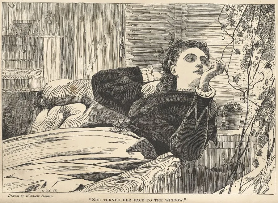 "She Turned her Face to the Window", by Winslow Homer, 1868