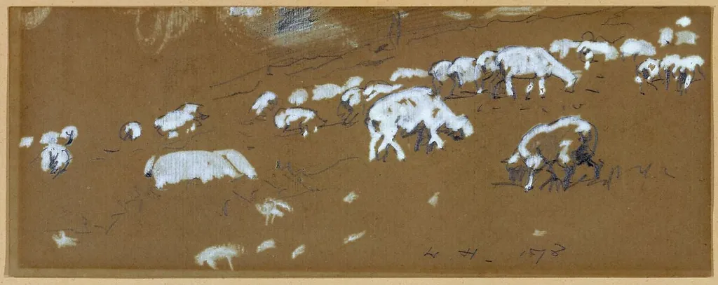 Sheep, by Winslow Homer, gouache, 1878