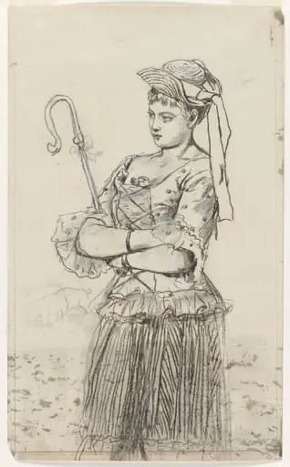 Shepherdess, by Winslow Homer