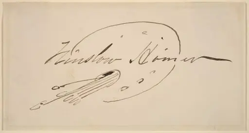 Signature in Palette, by Winslow Homer
