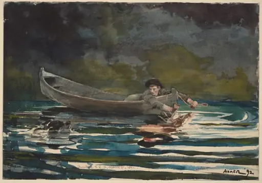 Sketch for "Hound and Hunter", by Winslow Homer