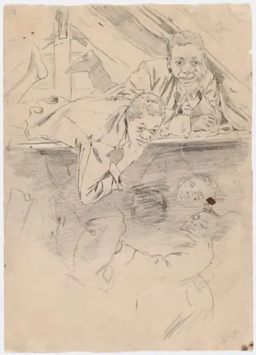 Study for "Army Boots" [verso], by Winslow Homer