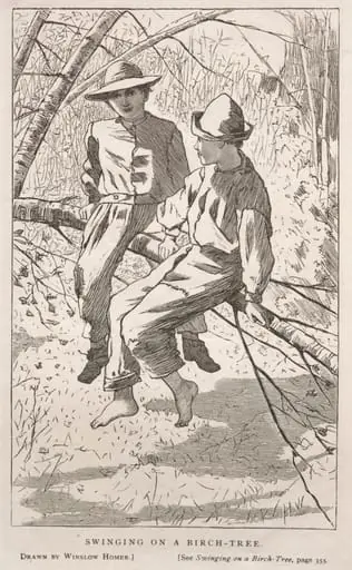 Swinging in a Birch Tree, by Winslow Homer