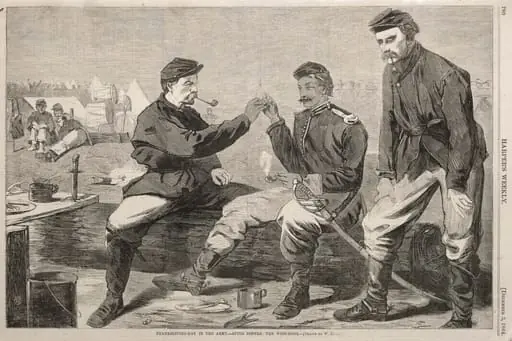 Thanksgiving Day in the Army - After Dinner: The Wish-Bone, by Winslow Homer