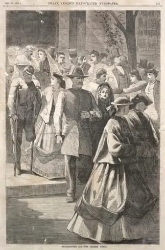 Thanksgiving Day - The Church Porch, by Winslow Homer