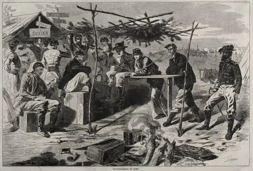 Thanksgiving in Camp, by Winslow Homer
