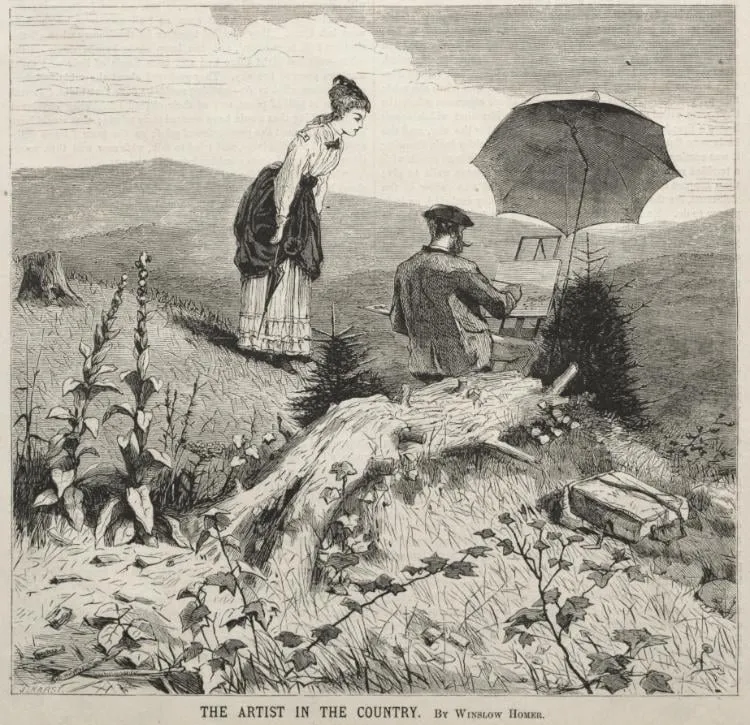 The Artist in the Country, by Winslow Homer, 1869