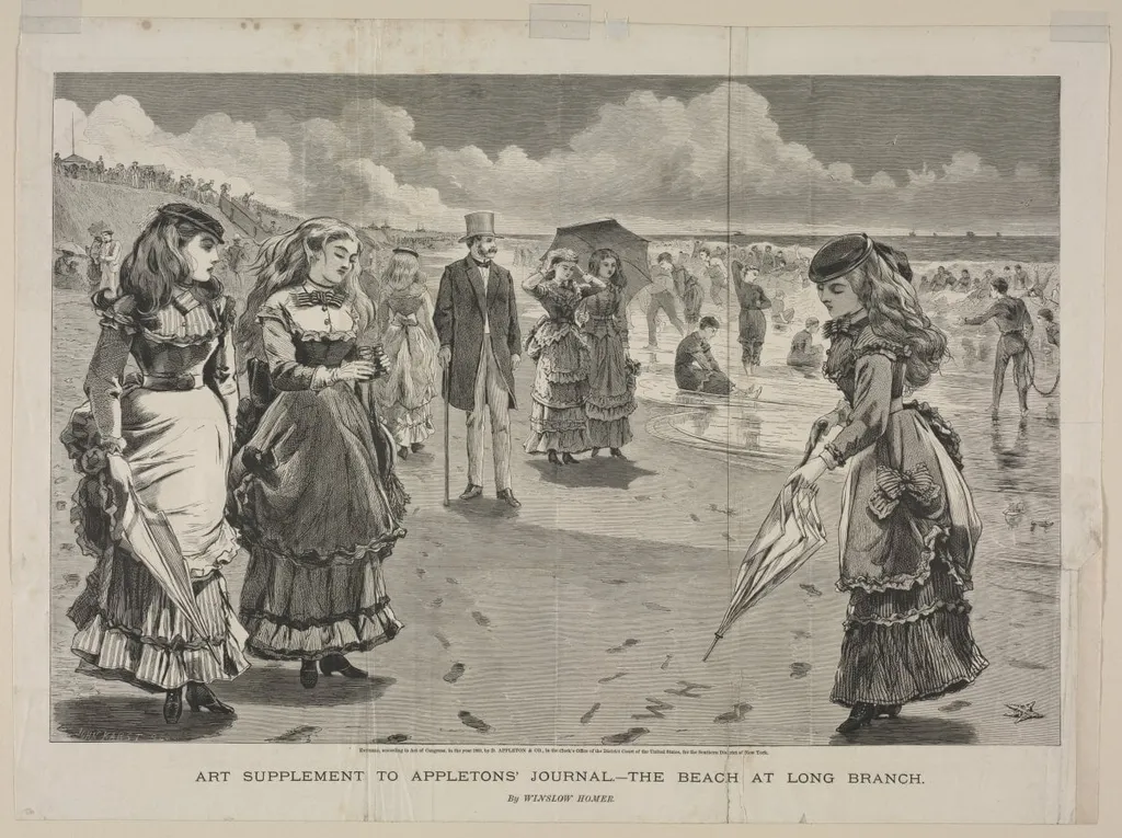 The Beach at Long Branch, by Winslow Homer, 1869