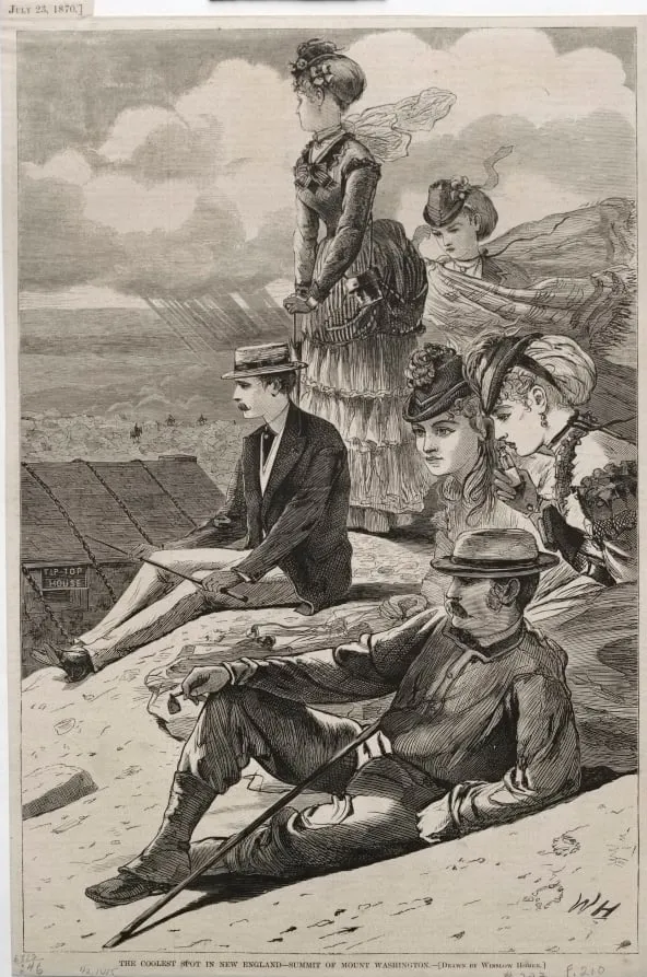 The Coolest Spot in New England - Summit of Mount Washington, by Winslow Homer, 1870