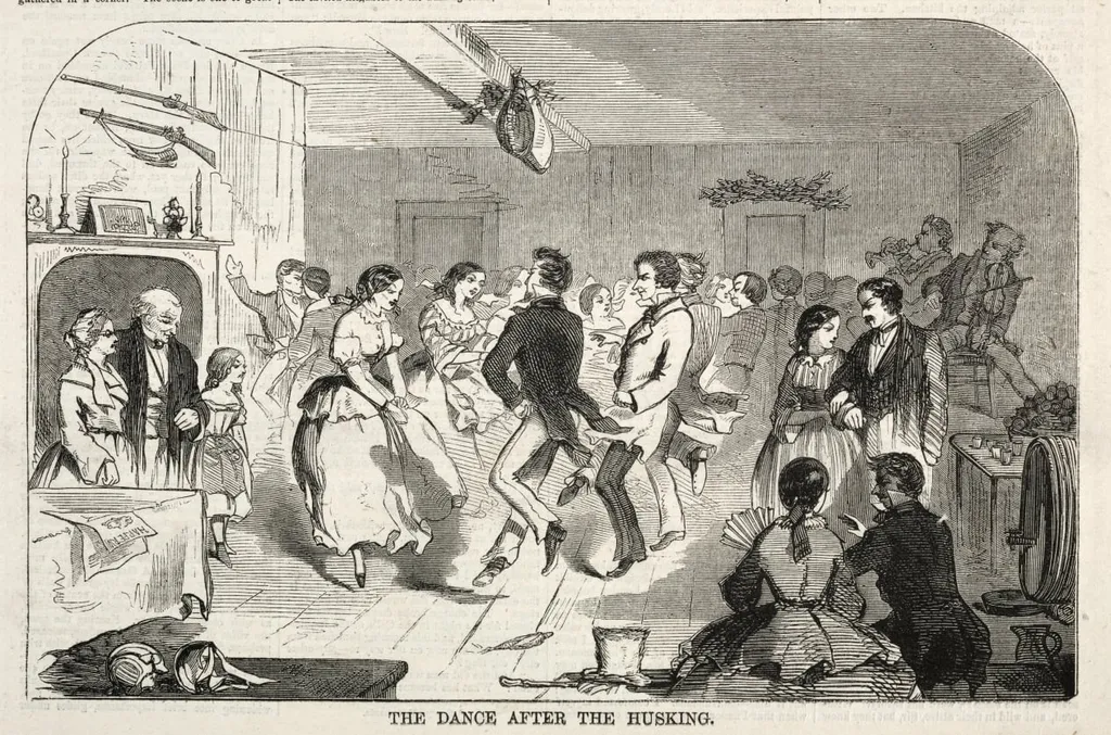 The Dance after the Husking, by Winslow Homer, 1858
