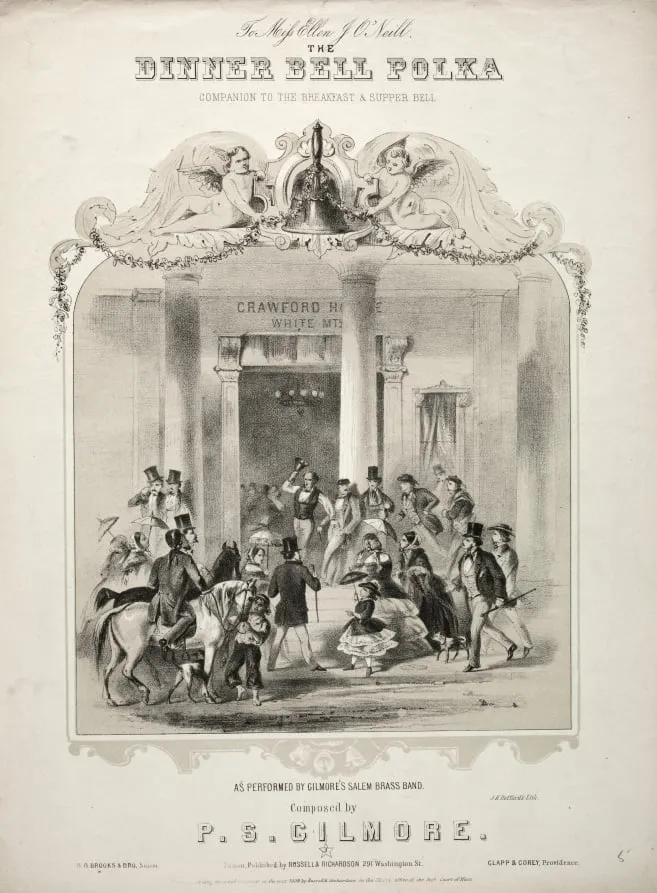 The Dinner Bell Polka - Sheet Music Cover, by Winslow Homer, 1858