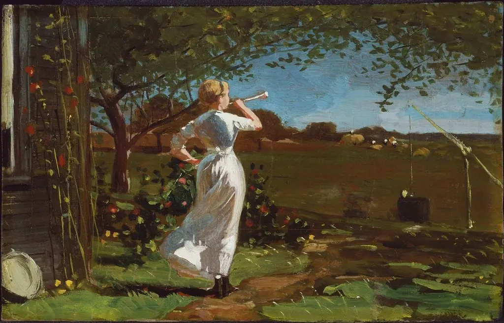 The Dinner Horn, by Winslow Homer