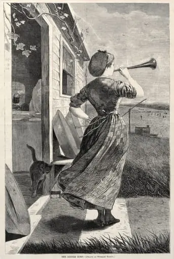 The Dinner Horn, by Winslow Homer