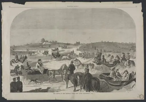 The Drive in Central Park, New York, September, 1860, by Winslow Homer