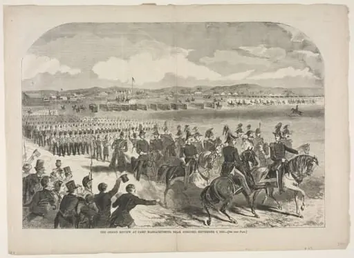 The Grand Review at Camp Massachusetts, near Concord, September 9, 1859, by Winslow Homer