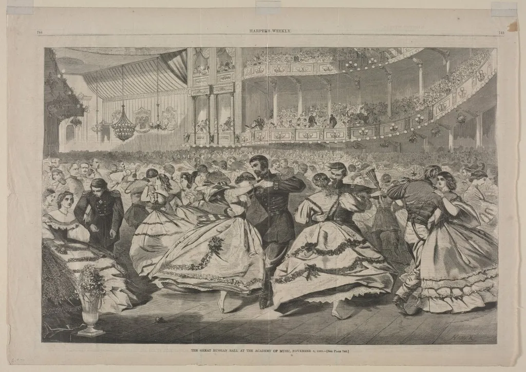 The Great Russian Ball at the Academy of Music, November 5, 1863, by Winslow Homer, 1863