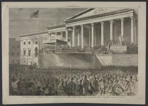 The Inauguration of Abraham Lincoln as President of the United States, at the Capitol, Washington, March 4, 1861, by Winslow Homer