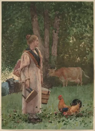 The Milk Maid, by Winslow Homer