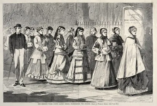 The Morning Walk - Young Ladies' School Promenading the Avenue, by Winslow Homer