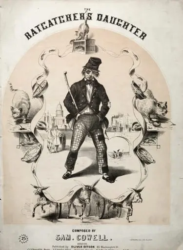 The Ratcatcher's Daughter - Sheet Music Cover, by Winslow Homer