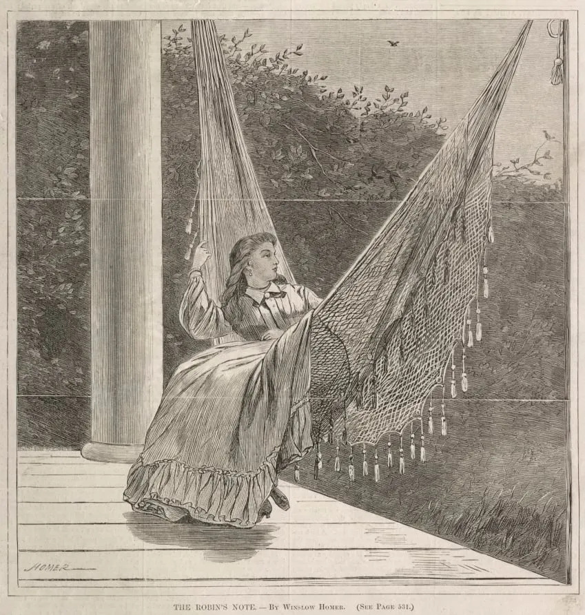 The Robin's Note, by Winslow Homer, 1870