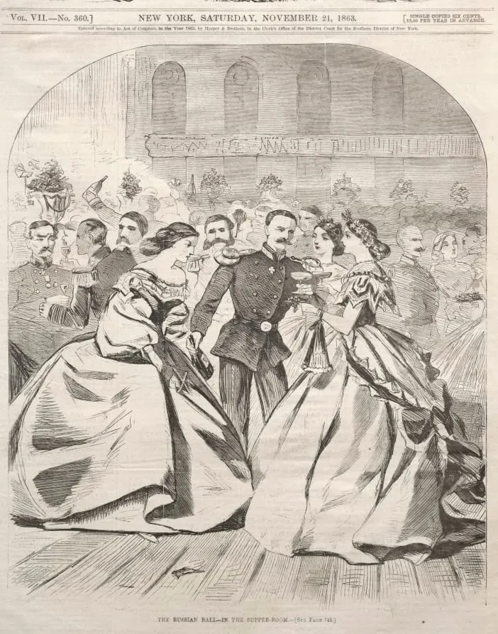 The Russian Ball - In the Supper Room, by Winslow Homer, 1863