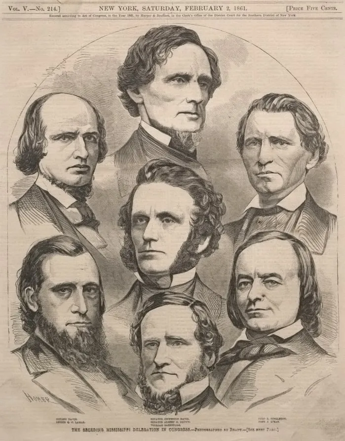 The Seceding Mississippi Delegation in Congress, by Winslow Homer, 1861